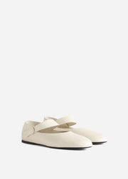 Mary Jane Ballerina Flat in Ivory - CO Collections